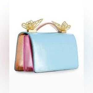 Sophia Webster Butterfly Metallic Leather Mini Crossbody Bag EUC